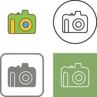 Unique DSLR Camera Icon Design vector