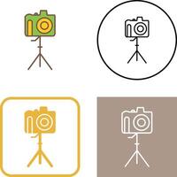 Unique Camera on Stand Icon Design vector