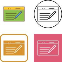 Unique Blogging Service Icon Design vector