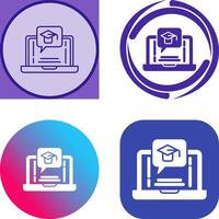 E Learning Icon Design vector