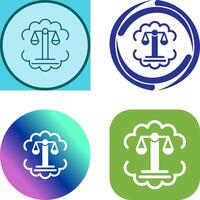 Justice Scale Icon Design vector