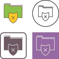 Vulnerable Folder Icon Design vector