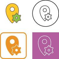 Location Settings Icon Design vector