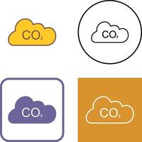 Carbon Dioxide Icon Design vector