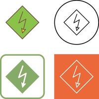 High Voltage Icon Design vector