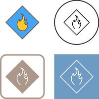 Danger of Flame Icon Design vector