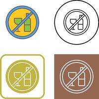 No Drinking Icon Design vector