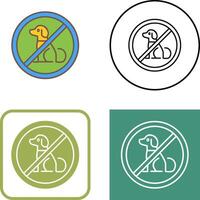 No Pets Icon Design vector