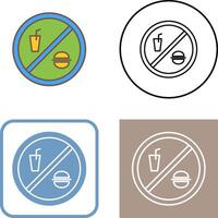 No Food or Drinks Icon Design vector