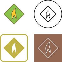 Flammable Material Icon Design vector