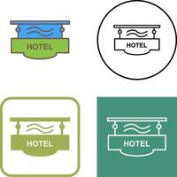 hotel firmar icono diseño vector