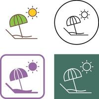 Beach Icon Design vector