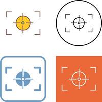 Unique Focus Horizontal Icon Design vector