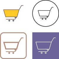 Unique Empty Cart Icon Design vector