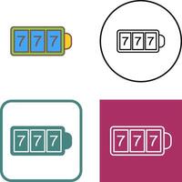 Slot Machine with Sevens Icon Design vector