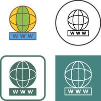 Unique World Wide Web Icon Design vector