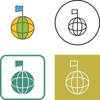 único global señales icono diseño vector