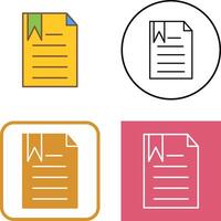 Unique Bookmarked Document Icon Design vector