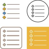 Unique Numbered list Icon Design vector