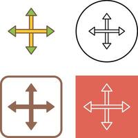 Unique Move Icon Design vector