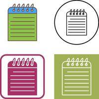 Unique Note Icon Design vector