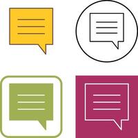 Unique Single Chat Bubble Icon Design vector