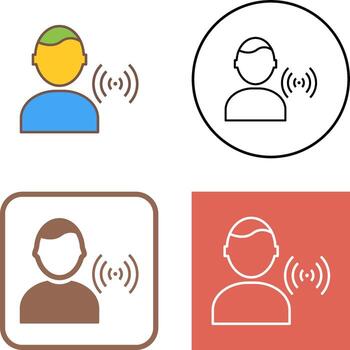 Unique Signal on User Icon Design vector