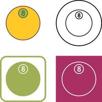 Unique Eight Ball Icon Design vector