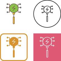 Unique Intelligent Search Icon Design vector