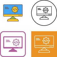 Unique Code Optimization Icon Design vector