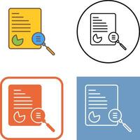 Unique Case Study Icon Design vector