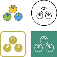 Unique Snooker Balls Icon Design vector