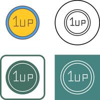 Unique 1UP Icon Design vector