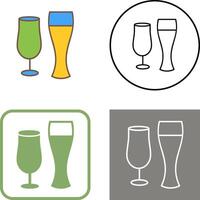 Unique Beer Glasses Icon Design vector