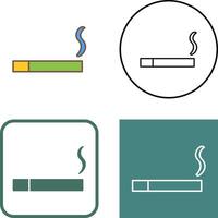 Unique Lit Cigarette Icon Design vector