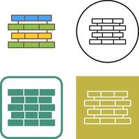 Unique Bricks Icon Design vector