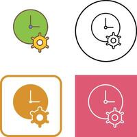 Unique Time Optimization Icon Design vector