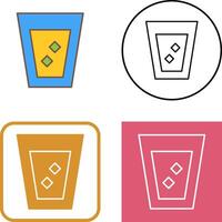 Unique White Russian Drink Icon Design vector