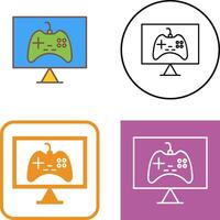 Unique Online Games Icon Design vector