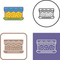 Unique Cream Cake Icon Design vector