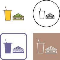 Unique Lunch Icon Design vector