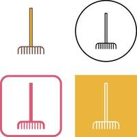 Fork picking Leaves Icon Design vector