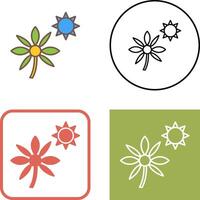 Flower in sunlight Icon Design vector