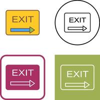 Unique Exit Icon Design vector