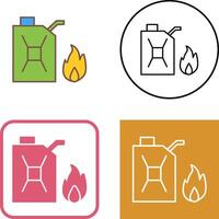 Unique Fuel to Fire Icon Design vector