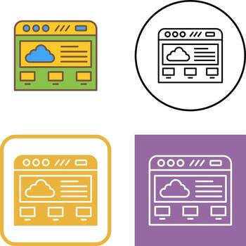 Cloud Computing Icon Design vector