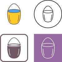 Unique Water Bucket Icon Design vector