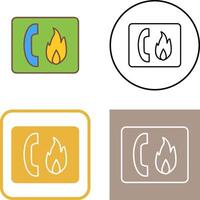 Unique Fire Emergency Icon Design vector