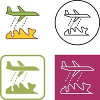 Unique Firefighter Plane Icon Design vector