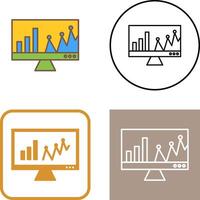 Online Stats Icon Design vector